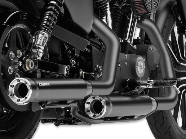 3in. RPT Slip On Mufflers - Black with Alloy Tips. Fits Sportster 2014-2021 - Image 2