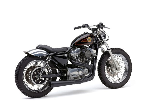 El Diablo 2-into-1 Exhaust - Black with Black End Cap. Fits Sportster 1986-2003.