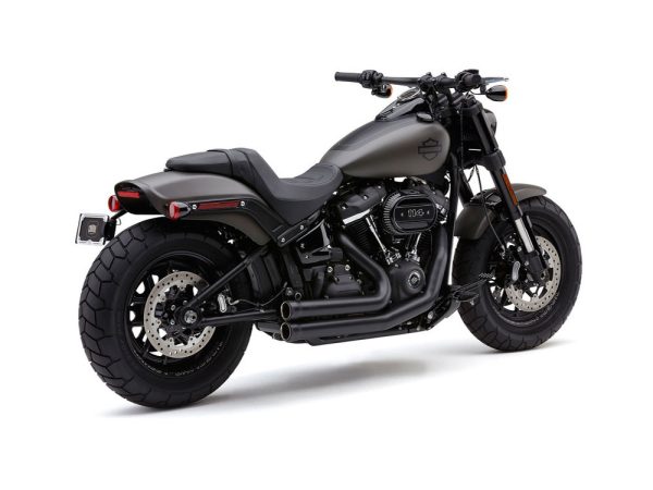 Speedster 909 Exhaust - Black. Fits Fat Bob 2018-2024