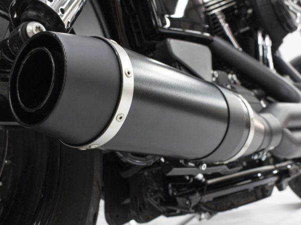 Bob Cat 2-into-1 Exhaust - Black with Black Sleeve Muffler. Fits Dyna 2006-2017. - Image 2