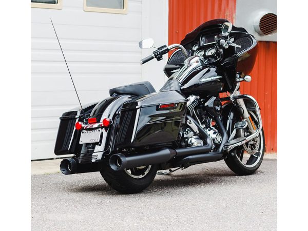 4-1/2in. Monarch Slip-On Mufflers - Black with Black End Caps. Fits Touring 1995-2016. - Image 2