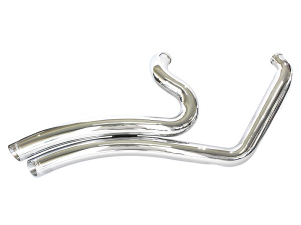 Sharp Curve Radius Exhaust - Chrome with Chrome End Caps. Fits Softail 2018up. - Image 2