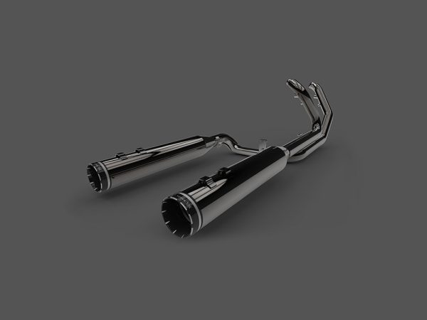 Dominator 2-into-2 Dual Exhaust - CVO Eclipse Black with Eclipse Black 4.5in. Mufflers. Fits CVO Touring 2017up. - Image 2