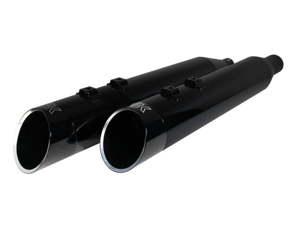 4-1/2in. Edge Slip-On Mufflers - Obsidian, Black Onyx. Fits Touring 2017up.