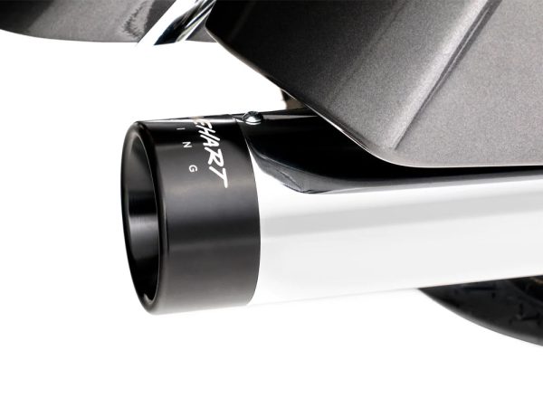 4in. DBX40 Slip-On Mufflers - Chrome with Black End Caps. Fits Indian Big Twin 2014up with Hard Saddle Bags. - Image 2