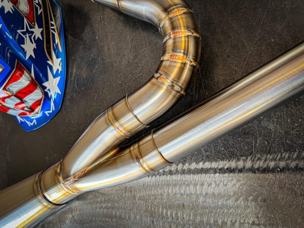 2-into-1 4.5in. Works Edition Big Bore Exhaust - Stainless Steel. Fits Softail 2018up Non-240 Rear Tyre Models. - Image 3