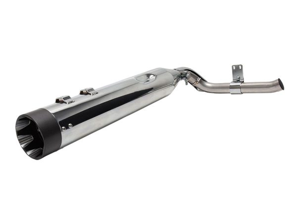 Shadow Pipe for S&S Sidewinder 2-into-1 Exhaust - Chrome with Black End Cap. Fits Touring 2009up.