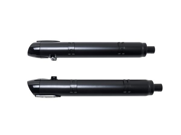 Broadhead 4in. Slip-On Mufflers - Black with Black End Caps. Fits Indian Big Twin 2014up with Hard Saddle Bags. - Image 4