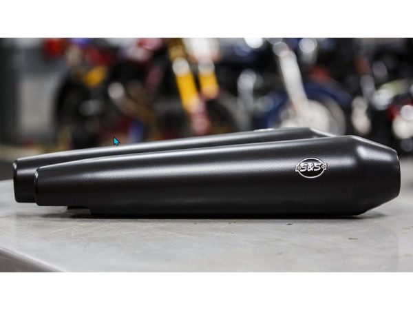 Tapered Cone Slip-On Mufflers - Black. Fits Royal Enfield 650 Twins 2019up - Image 2