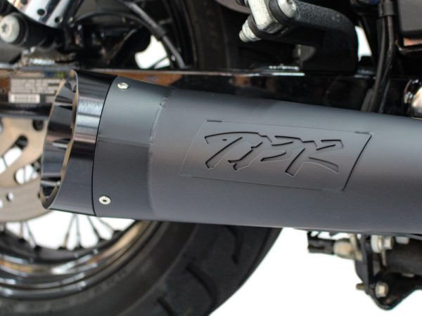 Shorty Turnout 2-into-1 Exhaust - Black with Black End Cap. Fits Dyna 2006-2017. - Image 3