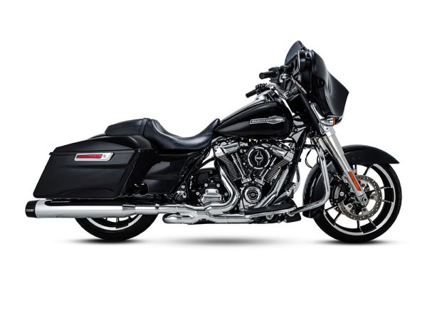 4.5in. Blackbird 450 Slip-On Mufflers - Chrome with Black End Caps. Fits Touring 2017up - Image 2