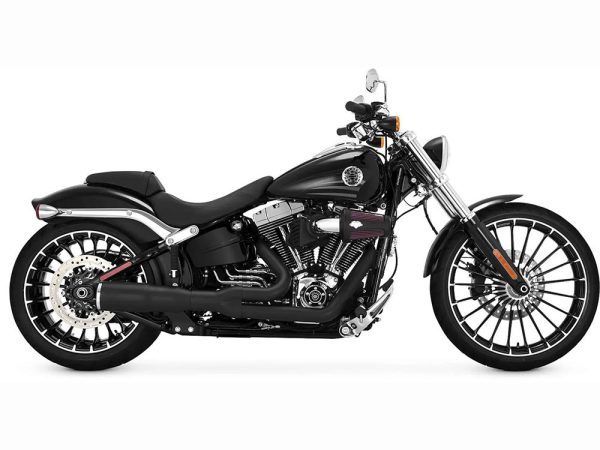 Hi-Output 2-into-1 Exhaust - Black. Fits Softail Breakout 2013-2017 - Image 2