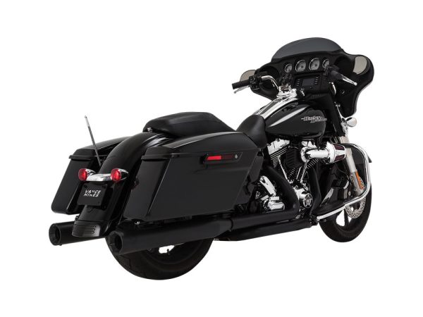 4in. Eliminator 400 Slip-On Mufflers - Black with Black End Caps. Fits Touring 1995-2016 & Trike 2017-2020