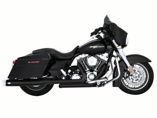 Dresser Duals, Right Side Tuck & Under Headers - Black. Fits Touring 2009-2016 - Image 3