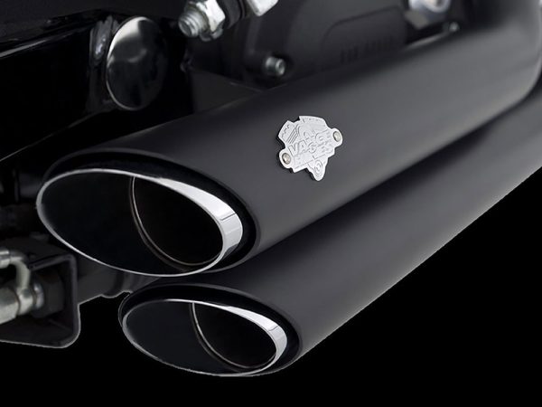 Shortshots Staggered Exhaust - Black. Fits Dyna 2006-2017