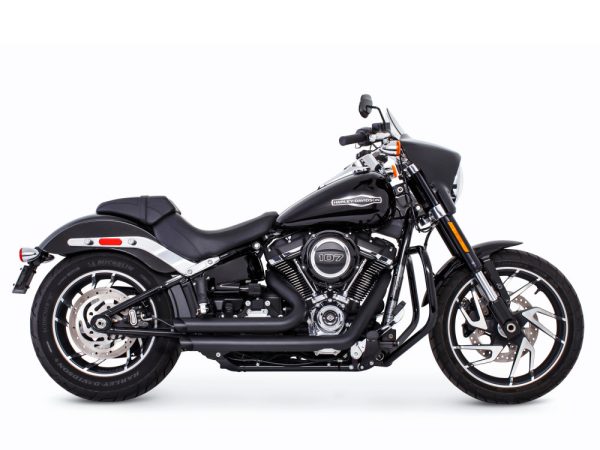 Amendment Exhaust - Black. Fits Softail 2018up.