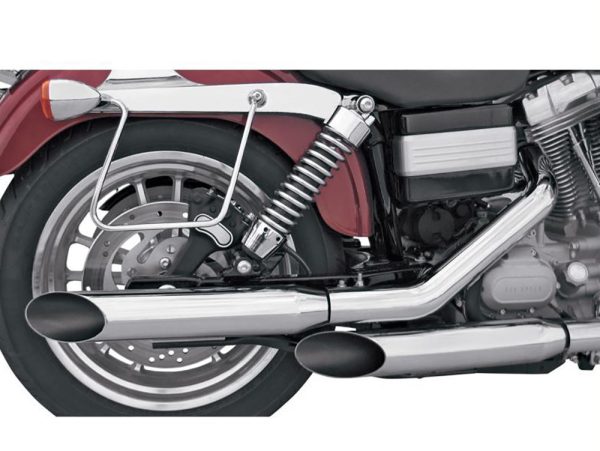 3in. HP-Plus Slash Cut Slip-On Mufflers - Chrome. Fits Dyna 1995-2017.