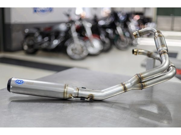 2-into-1 Qualifer Race Exhaust - Stainless Steel with Black End Cap. Fits Royal Enfield 650 Twins 2019up - Image 2