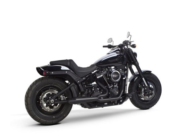 Megaphone Gen II 2-into-1 Exhaust - Black. Fits Softail 2018up with Non-240 Rear Tyre. - Image 2