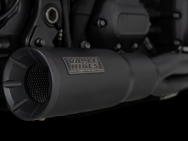 Hi-Output 2-into-1 Exhaust - Black. Fits Softail 2018up Non-240 Tyre Models - Image 3