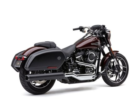4in. NH Dual Cut Slip-On Muffler - Black & Black End Cap. Fits Sport Glide 2018-2024