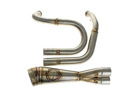 Shorty 2-into-1 Big Inch Exhaust with RT End Cap - Stainless. Fits Dyna 1991-2017.