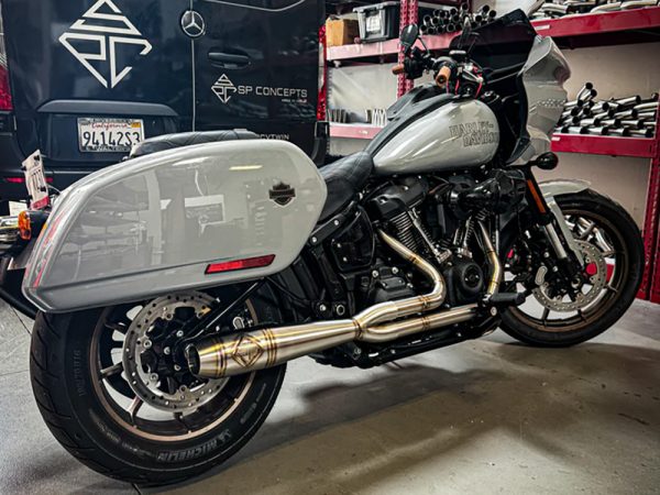 2-into-1 Elsinore Mid Length Exhaust - Stainless Steel. Fits Softail 2018up Non-240 Rear Tyre Models - Image 4