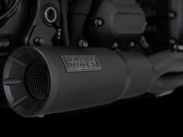 Hi-Output 2-into-1 Exhaust - Black. Fits Softail 2018-2024 Non-240 Tyre Models - Image 3