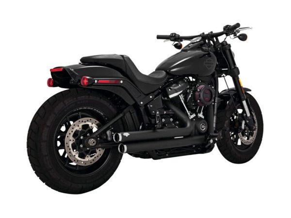 Big Shots Staggered Exhaust - Black. Fits Softail 2018-2024 Non-240 Tyre Models - Image 2