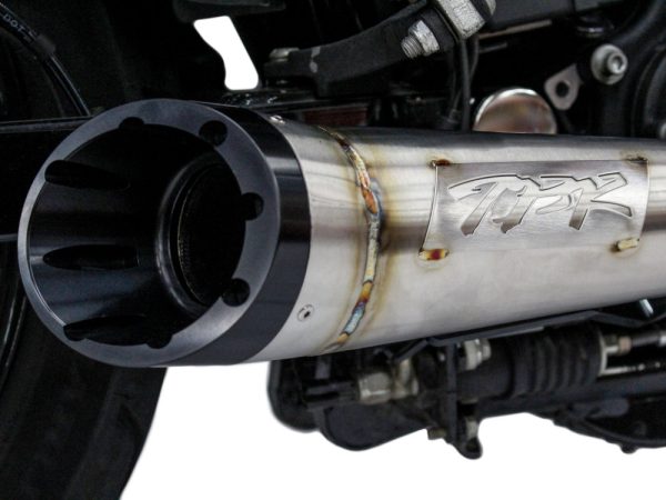 Shorty Turnout 2-into-1 Exhaust - Stainless Steel with Black End Cap. Fits Dyna 2006-2017. - Image 4