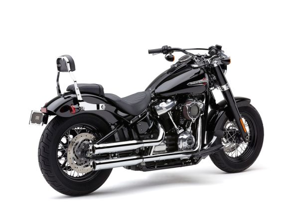 3in. Neighbour Hater Slip-On Mufflers - Chrome. Fits Softail Slim, Street Bob, Standard & Low Rider Models 2018-2024 & Breakout & Fat Boy 2018up