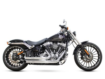 Declaration Turnouts Exhaust - Chrome. Fits Softail Breakout 2013-2017 & Rocker 2008-2011