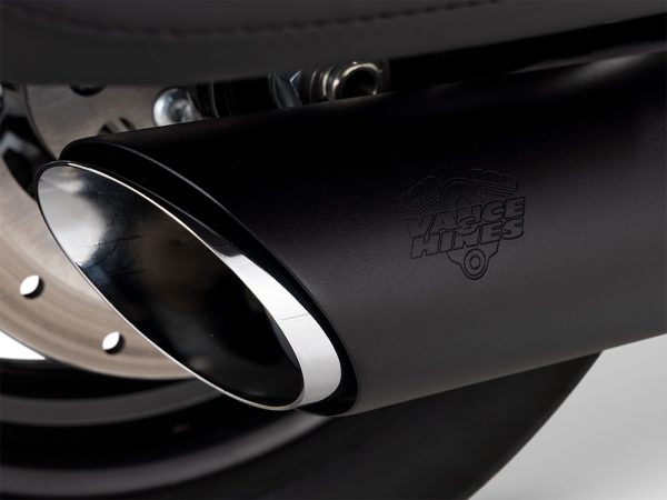 4in. Twin Slash Slip-On Muffler - Black. Fits Softail Street Bob, Low Rider S, Low Rider ST & Heritage 2025up - Image 3