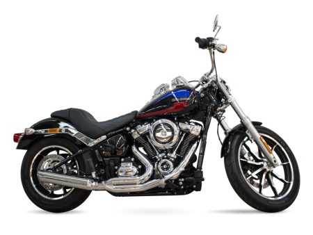 Low Cat 2-into-1 Exhaust - Chrome. Fits Softail 2018-2024 Non-240 Tyre Models