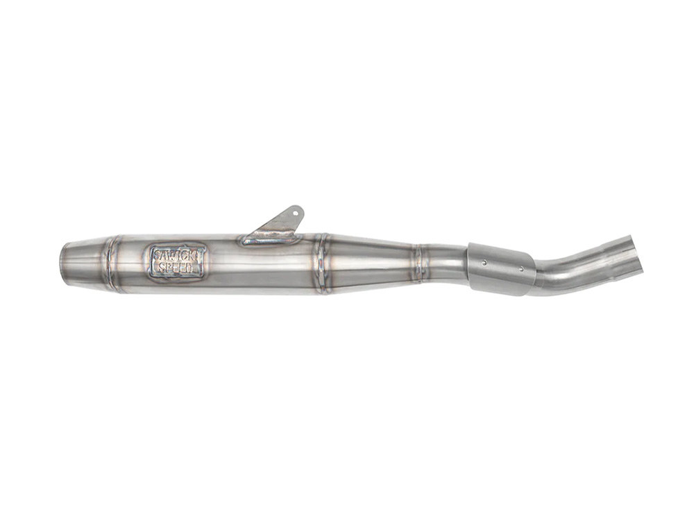 Slip On Muffler with Welded End Cap - Stainless. Fits Pan America 2021up.