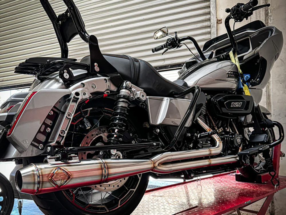 2-into-1 Turnpike Full Length Exhaust - Stainless Steel. Fits Touring 2017up. - Image 3