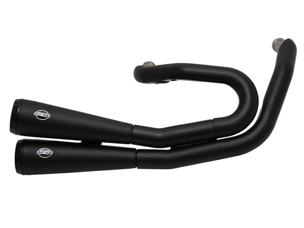 Grand National 2-into-2 Exhaust - Black with Black End Caps. Fits Street Bob, Low Rider, Slim, Fat Bob & Deluxe 2018-2024 - Image 4