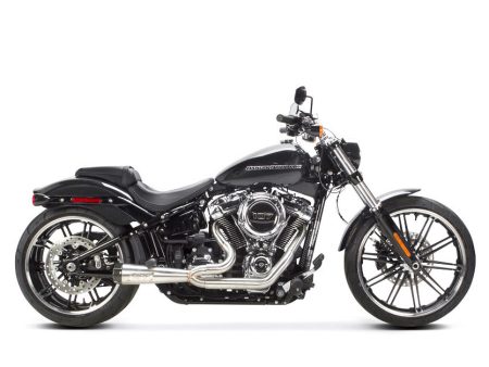 Comp-S 2-into-1 Exhaust - Stainless Steel with Carbon Fiber End Cap. Fits Softail Breakout & Fat Boy 2018-2024