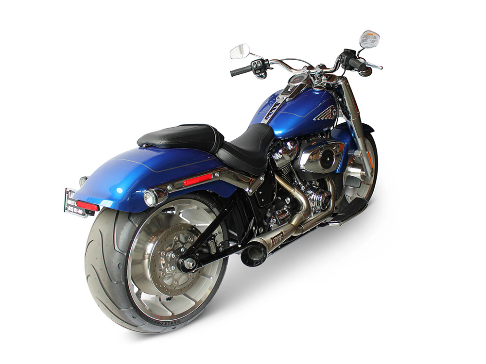 Shorty Turnout 2-into-1 Exhaust - Stainless Steel with Black End Cap. Fits Softail Breakout & Fat Boy 2025up - Image 2