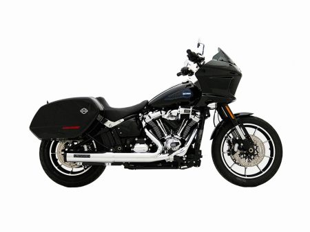 4in. HP40 Slip-On Muffler - Chrome with Black End Cap. Fits Softail Street Bob, Low Rider S, Low Rider ST & Heritage 2025up
