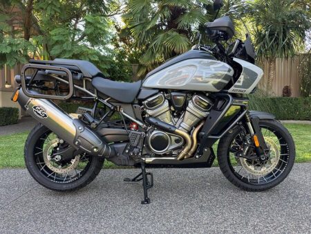 Slip On Muffler with Carbon Fibre End Cap - Stainless. Fits Pan America 2021up.