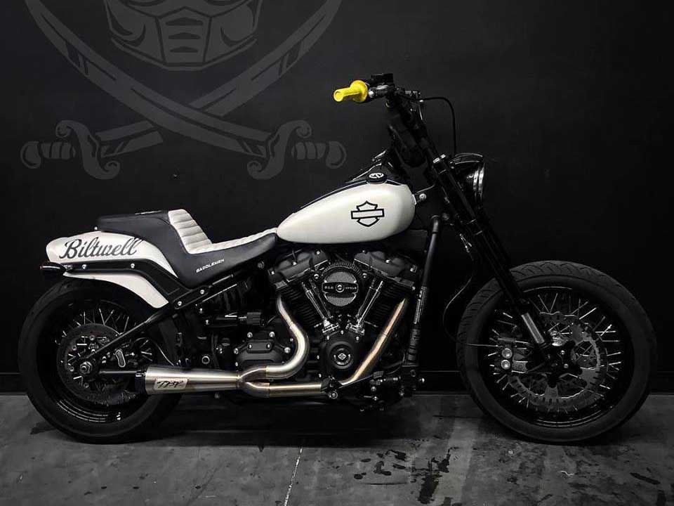 Comp-S 2-into-1 Exhaust - Stainless Steel with Carbon Fiber End Cap. Fits Dyna 2006-2017. - Image 3