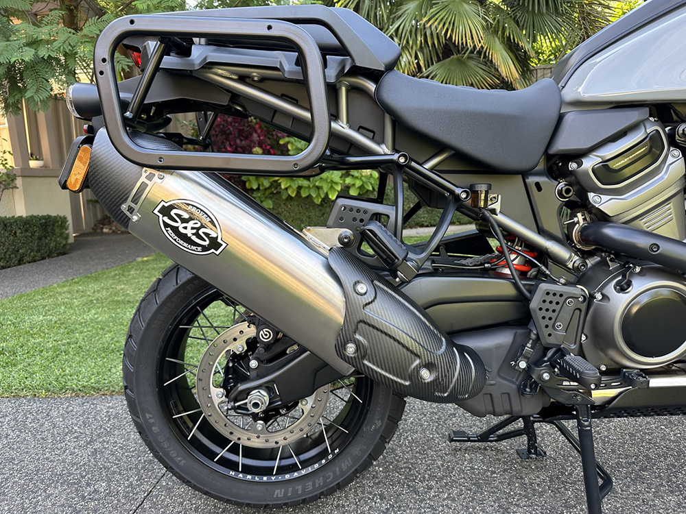 Slip On Muffler with Carbon Fibre End Cap - Stainless. Fits Pan America 2021up. - Image 3