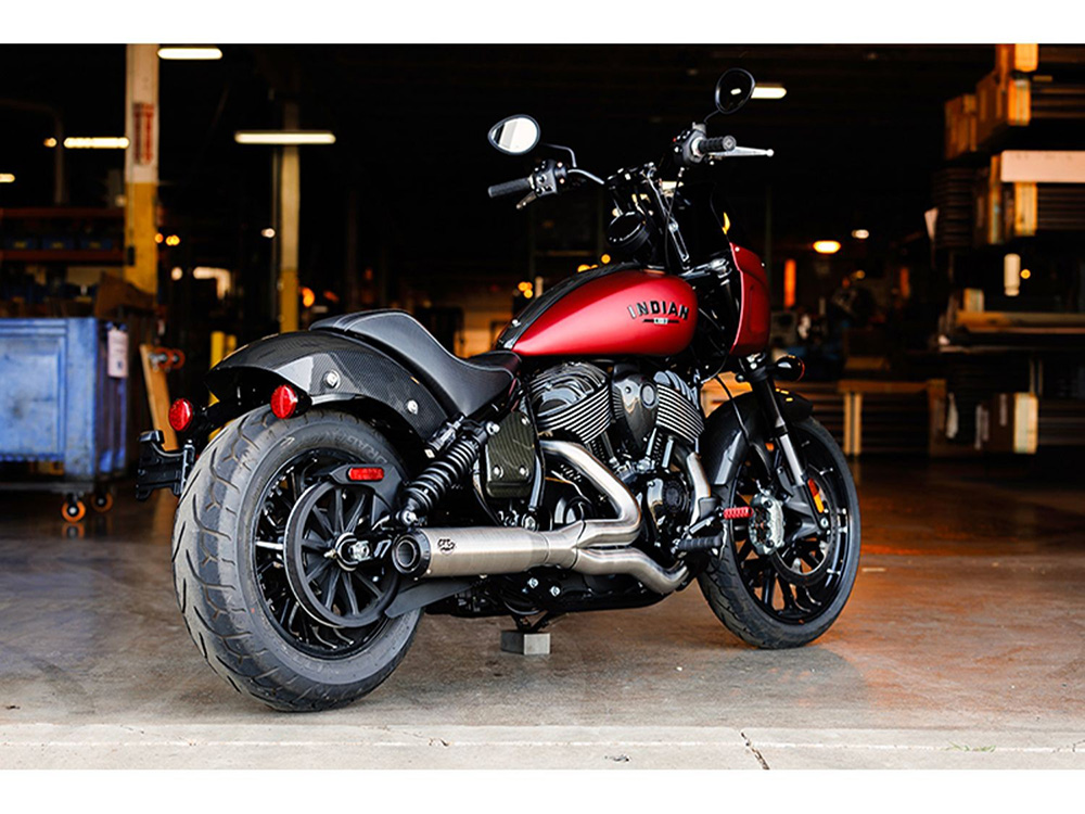 Qualifier 2-into-1 Exhaust - Stainless Steel. Fits Indian Cruiser 2022up - Image 2