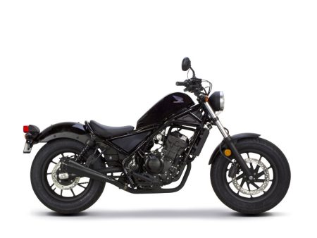 Comp-S Slip-On Muffler - Black with Carbon Fiber End Cap. Fits Honda CMX / Rebel 500cc 2017-2024