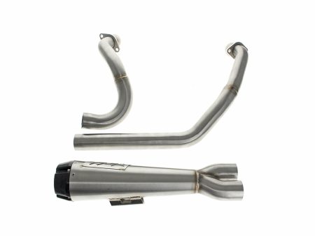 Comp-S 2-into-1 Exhaust - Stainless Steel with Carbon Fiber End Cap. Fits Indian Cruiser 2022up