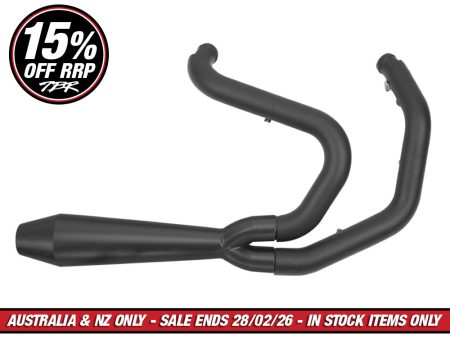 Megaphone Gen II 2-into-1 Exhaust - Black. Fits Sportster 2014-2021