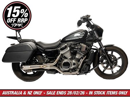 Comp-S 2-into-1 Exhaust - Stainless Steel with Carbon Fiber End Cap. Fits Nightster 975 2022up