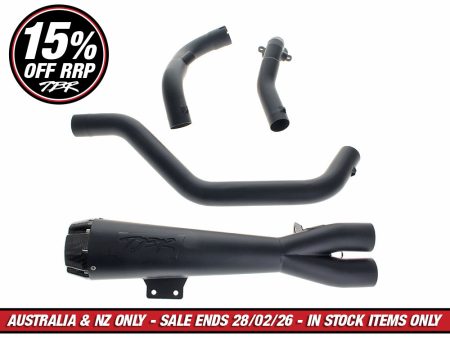 Comp-S 2-into-1 Exhaust - Black with Carbon Fiber End Cap. Fits Nightster 975 2022up