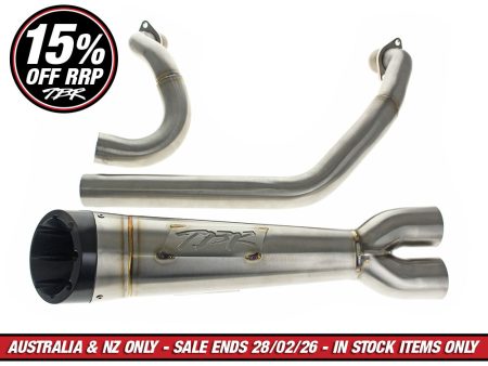 Shorty Turnout 2-into-1 Exhaust - Stainless Steel. Fits Indian Cruiser 2022up